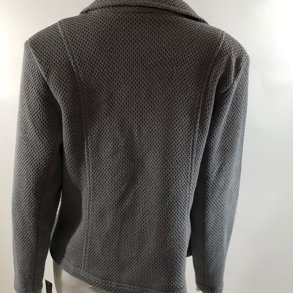 Alfani Womens Moto Jacket Plus Size 0X Gray Zip - Picture 5 of 6